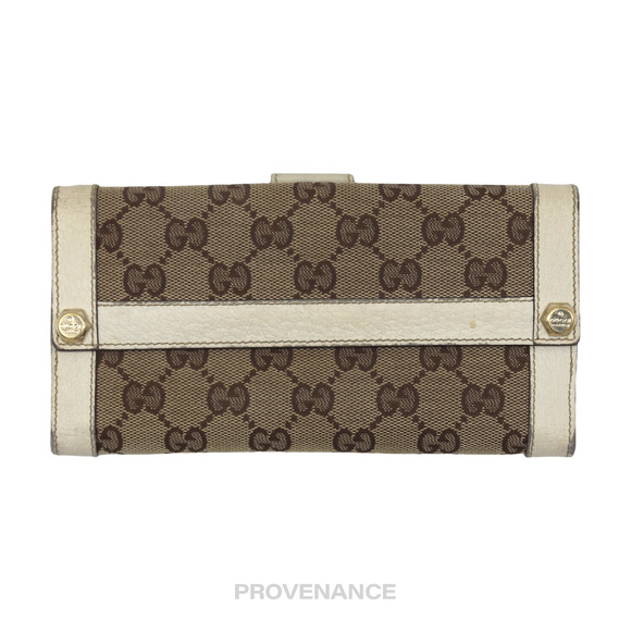 🔴 Gucci GG Canvas Long Wallet - White - Picture 2 of 9